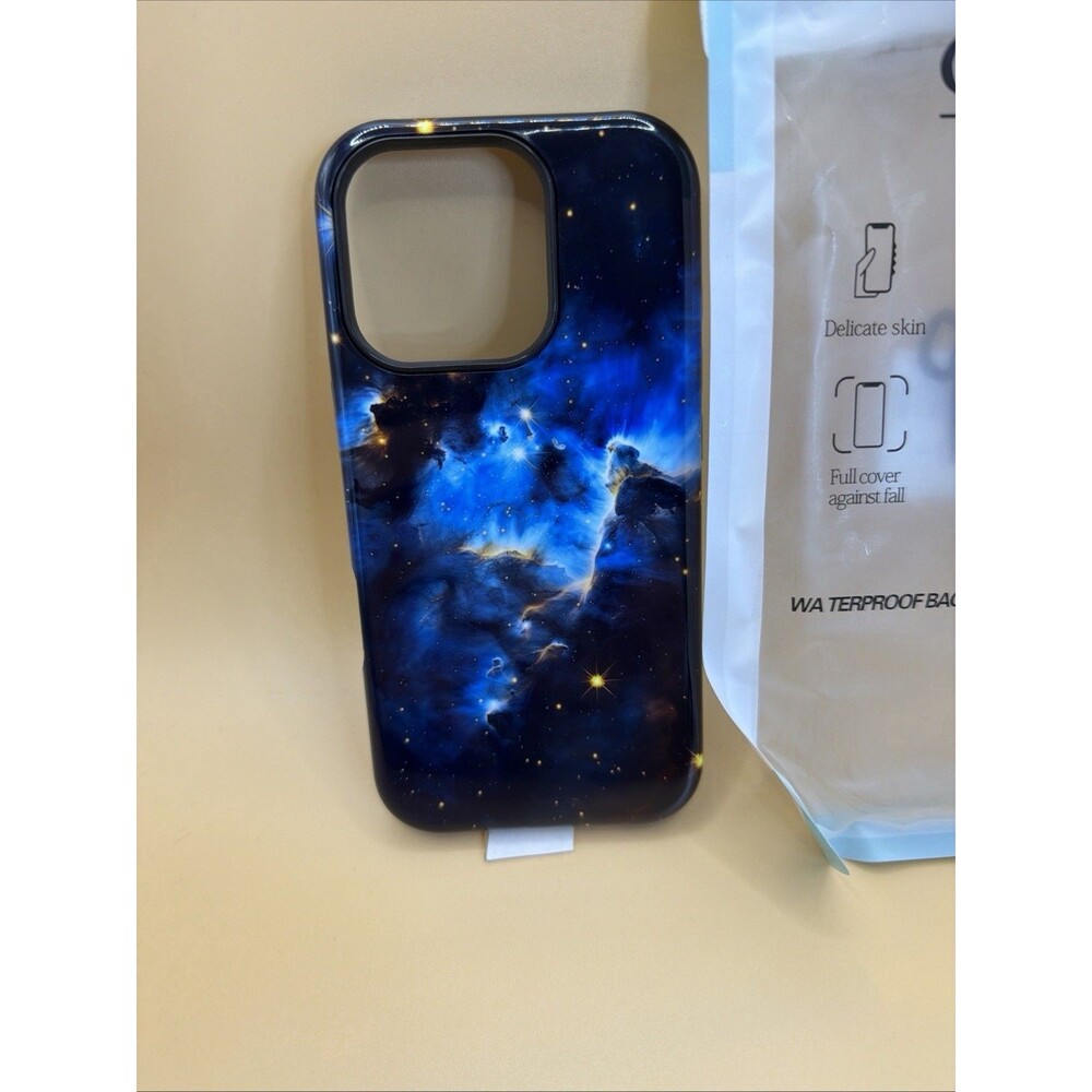 Premium Cosmic Nebula Glossy Case for Apple iPhone 16 Pro